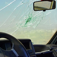 cracked car